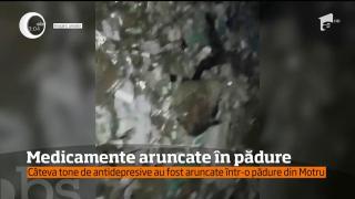 Medicamente aruncate în pădure! Tone de antidepresive au fost descoperite într-o pădure din Gorj