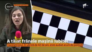 Femeie la un pas de accident, după ce iubitul i-a tăiat frânele. Un taximetrist din Capitală a ajuns în audieri la Poliţie (VIDEO)