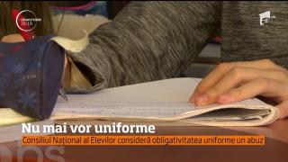 Nu mai vor uniforme. Consiliul Național al Elevilor consideră obligativitatea uniformei un abuz