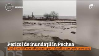 Comuna Pechea, din judeţul Galaţi, este în pericol de inundaţie, din cauza vremii