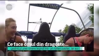 Dragoste cu leșin, într-un roller coaster