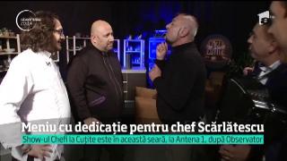 Meniu cu dedicație pentru chef Cătălin Scărlătescu