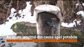 În satul dâmboviţean Cucuteni, există o singură cişmea, de la care se aprovizionează toţi localnicii!