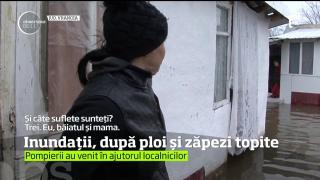 După ninsorile abundente, acum se revarsă apele! Sute de oameni se luptă cu inundaţiile în Galaţi, după topirea nămeţilor