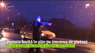 Femeie lovită din plin pe trecerea de pietoni, la Bistriţa. O tânără şoferiţă n-a mai putut să evite impactul