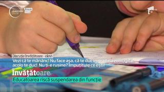 Audieri în cazul educatoarei agresive din Bucureşti! Riscă excluderea din învăţământ (VIDEO)