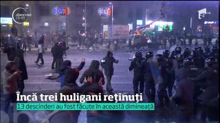Încă trei huligani implicaţi în violenţele din Piaţa Victoriei au fost reținuți (VIDEO)