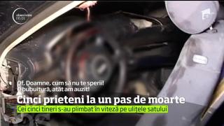A gonit cu viteză pe uliţele satului şi a sfârşit la spital, alături de patru prieteni. Unul dintre răniţi e un băiat de 12 ani