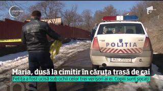 Maria, fetiţa de trei ani din Bacău ucisă de unchi pentru că plângea, a fost înmormântată