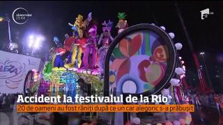Zeci de răniţi, la Carnavalul de la Rio. Un car alegoric s-a prăbușit în timpul paradei (VIDEO)
