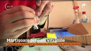 De la joacă, la opere de artă. O tânără face mărţişoare în tehnica vitraliilor