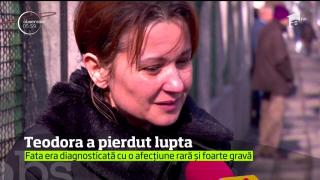 A pierdut lupta pentru viaţă! Teodora, studenta de 20 de ani cu o tumoră rară, nu şi-a mai împlinit visul