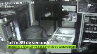 Jaf în 39 de secunde! Atât au avut nevoie nişte hoţi pentru a da o spargere la un magazin din Deva