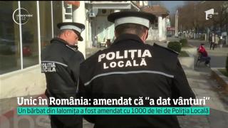 Amendă INEDITĂ: Un bărbat a fost amendat cu O MIE DE LEI pentru că a tras un vânt
