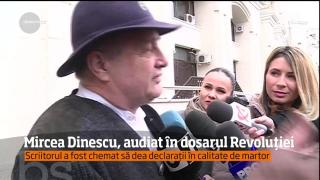 Noi audieri în Dosarul Revoluţiei: Mircea Dinescu s-a simţit "ca într-o telenovelă" la Parchetul General (VIDEO)
