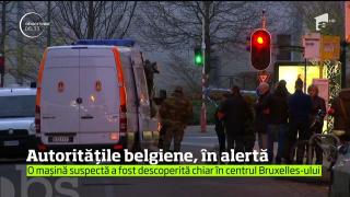 Mașină SUSPECTĂ chiar în centrul Bruxellesului. Ce au descoperit poliţiştii belgieni în portbagaj (VIDEO)