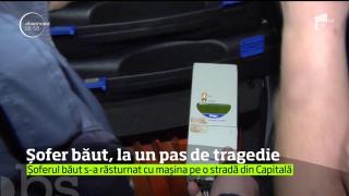 GRAV accident în Bucureşti: Un şofer BEAT şi-a băgat iubita în spital. A intrat ÎN PLIN într-un refugiu de tramvai