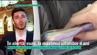 Leul, ÎN CĂDERE LIBERĂ faţă de celelalte monede. Cursul EURO a sărit până la maximul ultimilor patru ani