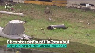 Elicopter PRĂBUŞIT, la Istanbul. Cel puţin cinci oameni au murit (VIDEO)