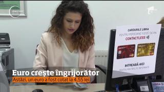 Euro, mai puternic pe zi ce trece. Moneda europeană a atins pragul de 4,55 lei