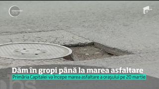 Primăria Capitalei va începe marea asfaltare a orașului pe 20 martie