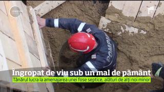 TRAGEDIE în Buzău: Un tânăr de 17 ani a FOST ÎNGROPAT DE VIU într-un morman de pământ