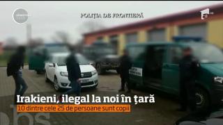 Copii şi adulţi irakieni, prinşi când încercau să intre ilegal în România (VIDEO)