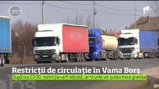 Aglomeraţie mare, la graniţa cu Ungaria! Până la ora 23:00, traficul greu este INTERZIS în ţara vecină (VIDEO)