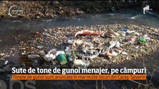 SCANDAL la Timiş, unde sute de tone de gunoi menajer au fost împrăştiate în apropiere de Caransebeş