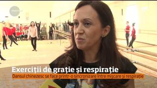 Fetele din lotul de gimnastică aerobică de la Colegiul Naţional Sportiv "Cetate Deva" se antrenează în stil chinezesc!