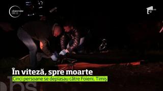 Viteza i-a condus spre MOARTE. Trei oameni şi-au pierdut viaţa pe un drum din Timiş