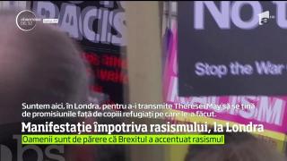 Protest de amploare, la Londra. Mii de oameni au ieşit în stradă împotriva rasismului