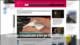 Cele mai vizualizate știri pe Observator.TV