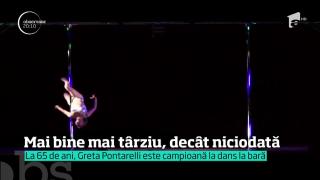 Italianca Greta Pontareli a devenit campioană la dans la bară, la 65 de ani