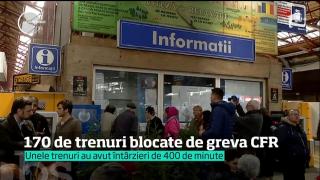 170 de trenuri blocate de greva CFR