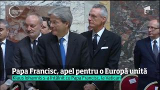 Klaus Iohannis, întâlnire cu Papa Francisc la Vatican cu ocazia Summitului UE de la Roma