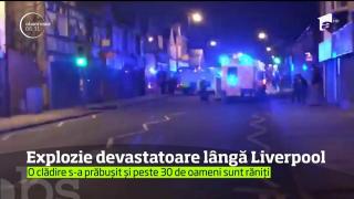 Zeci de VICTIME, după o explozie devastatoare care a pus la pământ o clădire lângă Liverpool (VIDEO)