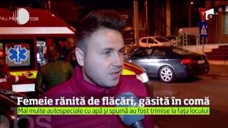 O tânără se zbate între VIAŢĂ şi MOARTE, în urma unui incendiu violent izbucnit într-un hotel din Bucureşti