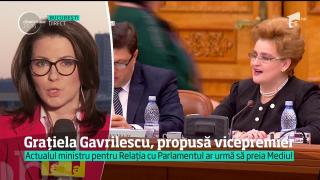 Graţiela Gavrilescu, propusă de ALDE pentru funcţia de vicepremier şi ministru al Mediului (VIDEO)