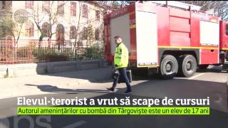 Autorul ameninţărilor cu bombă de la cele două licee din Târgovişte, prins de Poliţie (VIDEO)