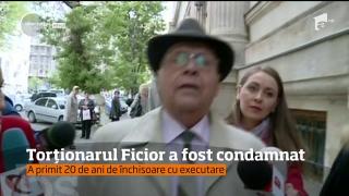 20 de ani de închisoare pentru Ion Ficior. Este al doilea torţionar, după Alexandru Vişinescu, condamnat pentru crime împotriva umanităţii (VIDEO)