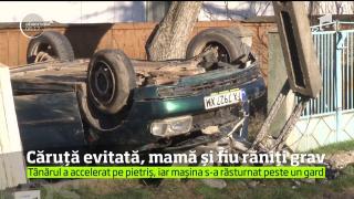 Accident rutier NEOBIŞNUIT! S-a întâmplat pe uliţa unui sat din judeţul Botoşani