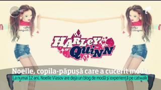 Noelle, fiica lui Ingrid Vlasov, este copilul fenomen al modei româneşti. La patru ani, defila deja pe podium, într-un show în capitala Franţei