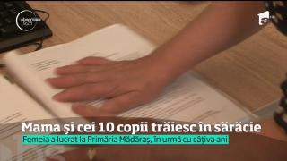 Câte sacrificii! O mamă din Mureș își crește singură cei ZECE COPII, într-o casă cu două camere!