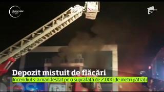 Depozit de la Afumaţi, ARS DIN TEMELII! O persoană a murit carbonizată!