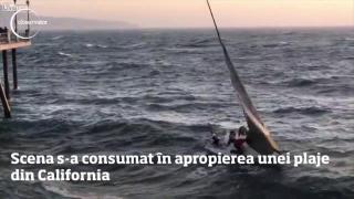 Un video care dă fiori reci: o barcă e spulberată cu tot cu oameni de un val extrem de puternic
