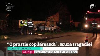 Şoferul din Timiş care şi-a lăsat prietenii să ardă de vii, a dat vina pe amicul său mort în maşina curpinsă de flăcări