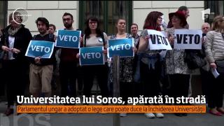 Protestele studenţilor de la Budapesta continuă, după ce Parlamentul ar putea închide Universitatea Central-Europeană (VIDEO)