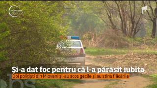 Iubita l-a părăsit pentru că o rupea cu bătaia, dar şi-a dat foc, supărat că nu se mai întoarce la el