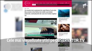 Cele mai vizualizate știri pe Observator.TV